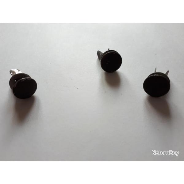 Lot de 3 rivets de casque Allemand WW2  couleur WH   A25