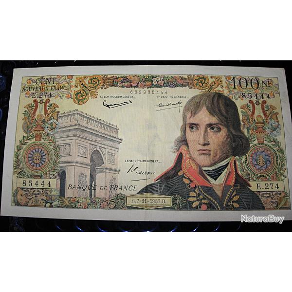 France billet de 100 NF Bonaparte  du  7-11-1963 ttb