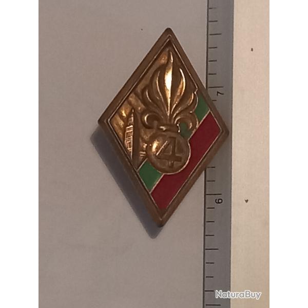 Insigne du 4me rgiment tranger d'infanterie (4me REI). Velite.