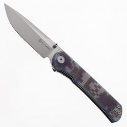 Couteau Maxace Knives Peregrine S Camo Lame Acier 10Cr15CoMoV Manche G-10 Linerlock MAXMM302E