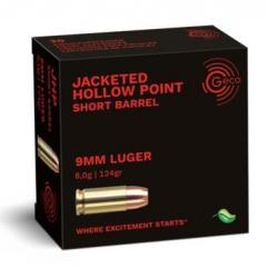 Munition Geco 9mm Luger JHP (Short Barrel)  8g 124gr x2 boites