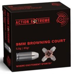 Munition Geco 9mm Browning Short Action Extreme 5.5g 85gr x2 boites