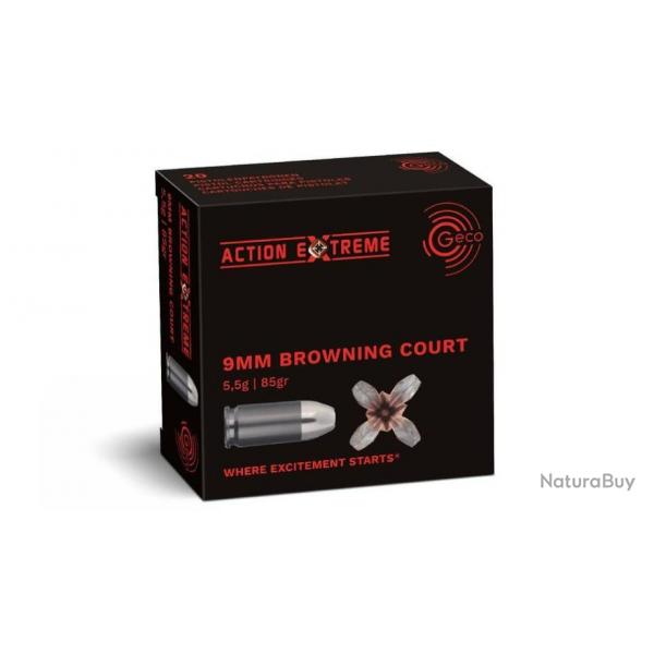 Munition Geco 9mm Browning Short Action Extreme 5.5g 85gr x2 boites