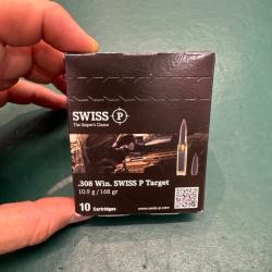 Munition swiss p Target 308win hpbt 168gr par 10