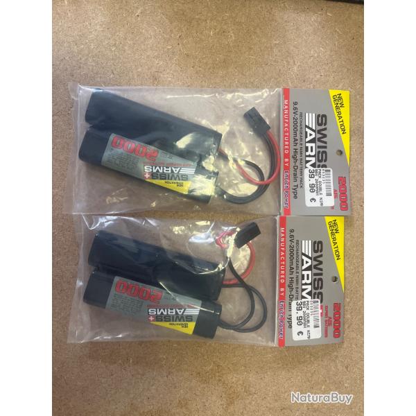 Enchre 1 batterie Swiss arms lot de 2  double nimh 9.6V 2000MAH
