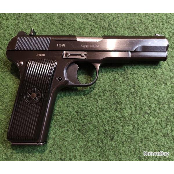 Pistolet semi-automatique ZASTAVA modle M70A (TT-33) - Calibre 9x19 (Occasion bon tat)