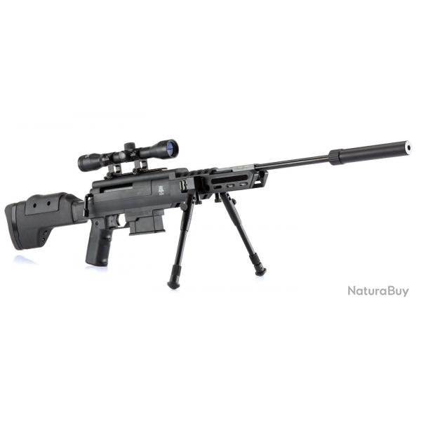 Vente Flash Carabine A Air Comprim Black Ops Sniper 19,90 Joules Calibre 4.5 MM