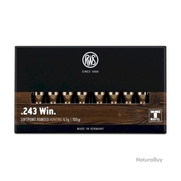Munitions RWS 243 Win. TMS 6.5g 100gr x2 boites