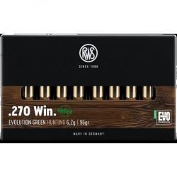 Munitions RWS 270 Win. Evo Green 6.2g 96gr x2 boites