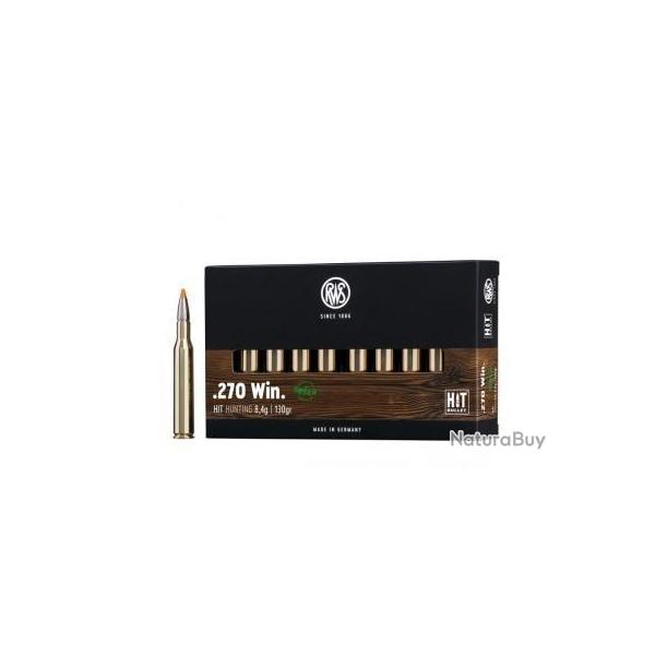Munitions RWS 270 Win. HIT Green 8.4g 130gr x2 boites