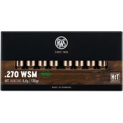 Munitions RWS 270 WSM HIT Green 8.4g 130gr x2 boites