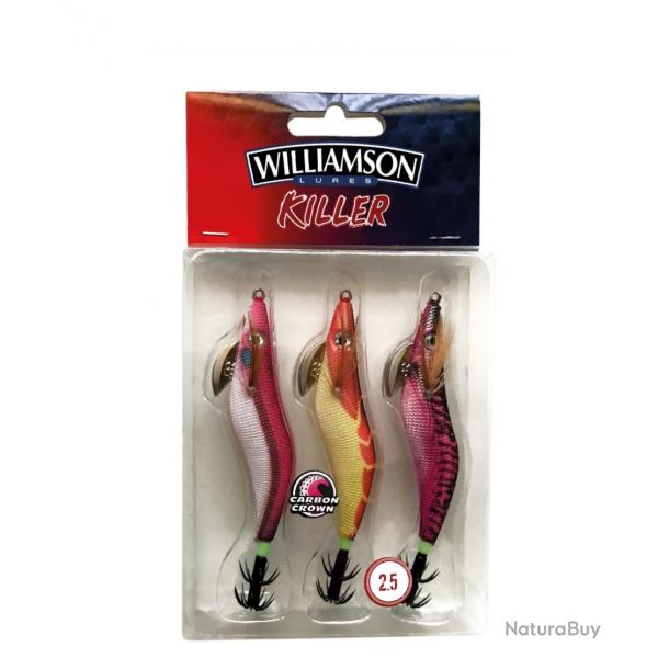 Lot de 3 turluttes williamson killer shrimp kit 2,5