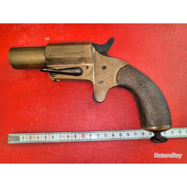 pistolet lance fuse bronze France 25mm model 1917 WW1 fabricant Grivolat Gerest & Cie  Saint-Etien