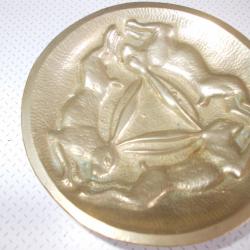 VIDE POCHES MOTIF LIEVRE EN BRONZE