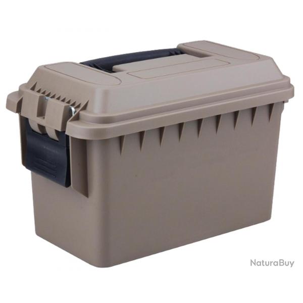 Caisse munition polymre cal.50 TAN 30X16X17.5 cm