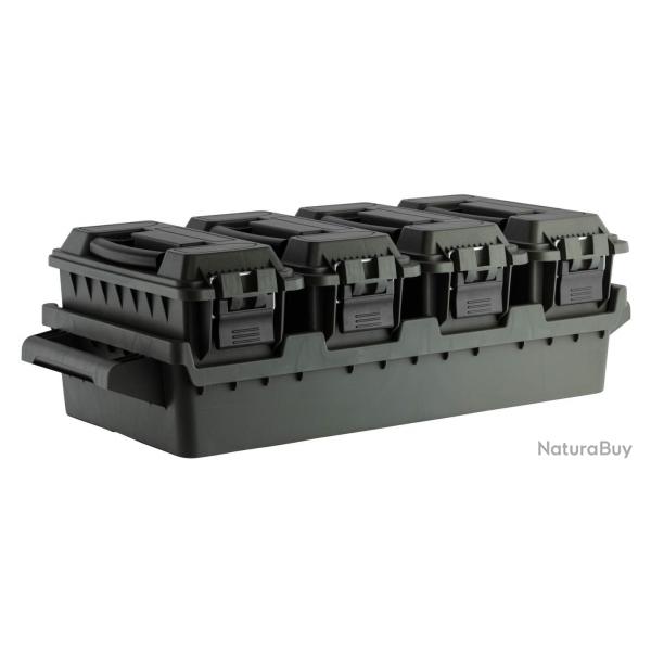 Set 4 caisses  munitions avec bac de transport
