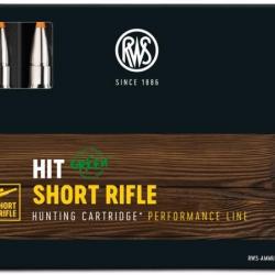 Munitions RWS 300 Win. Mag. HIT Green Short Rifle 500mm 10.7g 165gr x2 boites