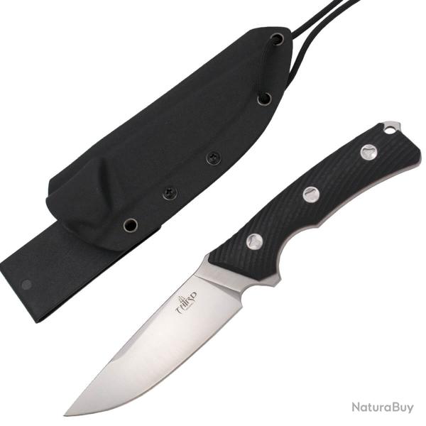 Couteau Bushcraft Third H0742 - Lame Acier 8Cr14MoV, Manche G10