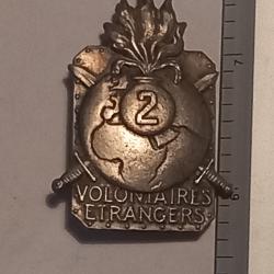 Insigne du 2ème régiment de marche des volontaires étrangers