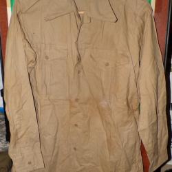 CHEMISE MILITAIRE DE L'ARMEE FRANCAISE DE LA PERIODE INDOCHINE ,Taille 3 C SOIT L OU 41-42 EN CIVIL