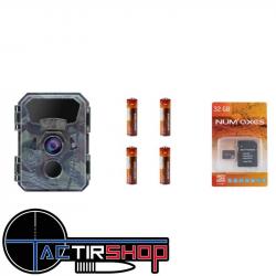 Pack Piège photographique NUM'AXES PIE1066 + 4 piles AA LR6 + carte mémoire 32 Gb