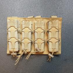 Quadruple poche Taco MP9 ARP SMG Molle Coyote