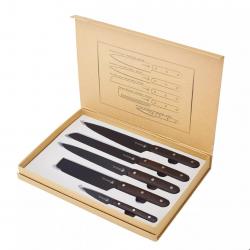 LAGUIOLE Lot de 5 Couteaux très tranchant lame noire