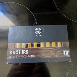 Boîte 20 balles RWS calibre 8x57 JRS type ID