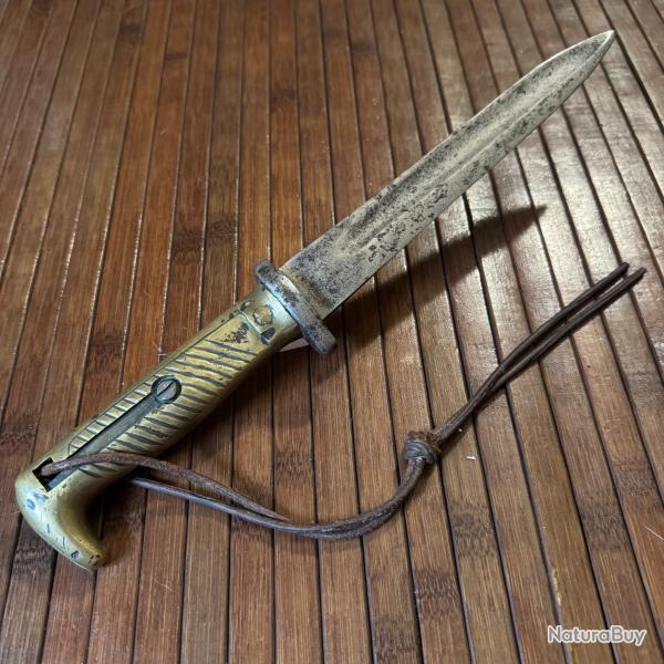 POIGNARD DE COMBAT TRANCHE PRUSSIEN SUR BAONNETTE 1871 DE 1877  PAR GEBRUDER SIMSON A SUHL