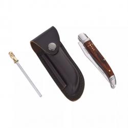 Laguiole HERITAGE Set couteau avec étui cuir