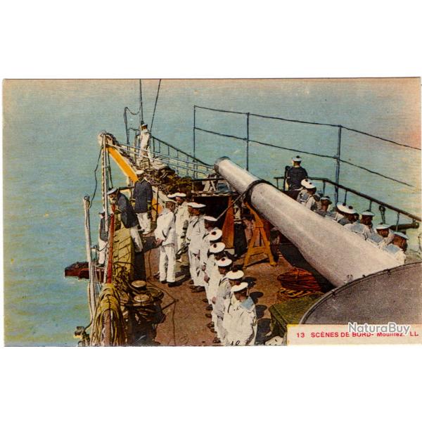 - CPA - MARINE  Militaire - 13 SCNES DE BORD - Mouillez N3059