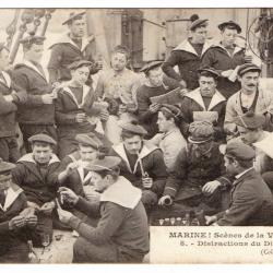 CPA - MARINE  Militaire -SCENES DE LA VIE DE BORD DISTRACTION DU DIMANCHE N°1741