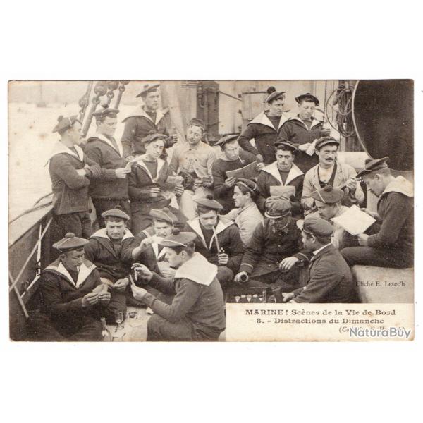CPA - MARINE  Militaire -SCENES DE LA VIE DE BORD DISTRACTION DU DIMANCHE N1741