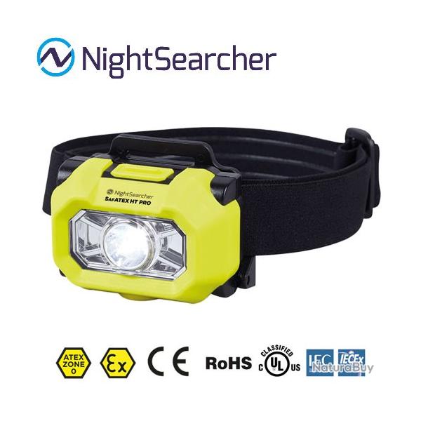 Lampe Frontale Nightsearcher Sigma Pro - 220 Lumens - Zone 0 - Lampe ATEX - Pile AAA