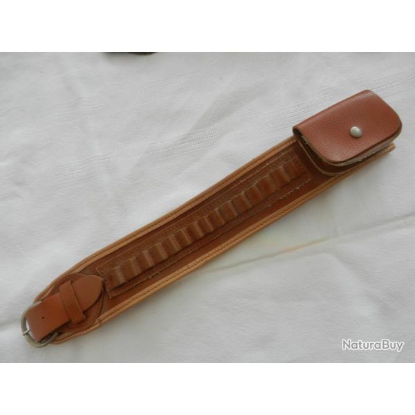 ceinturon cartouchires en cuir pour cal 22