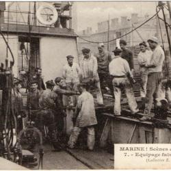 CPA - MARINE MILITAIRE - Scènes de la Vie de Bord Équipage faisant le Charbon N°1739