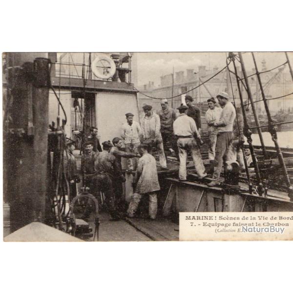 CPA - MARINE MILITAIRE - Scnes de la Vie de Bord quipage faisant le Charbon N1739
