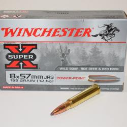1 boite de 20 cartouches winchester, calibre 8x57JRS, power point 195 grains