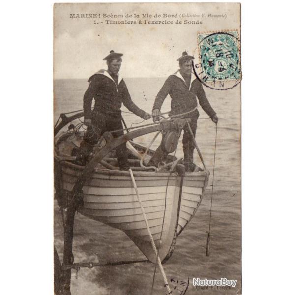 CPA - MARINE MILITAIRE - Scnes de la Vie de Bord - Timoniers a l'Exercice de Sonde N1744