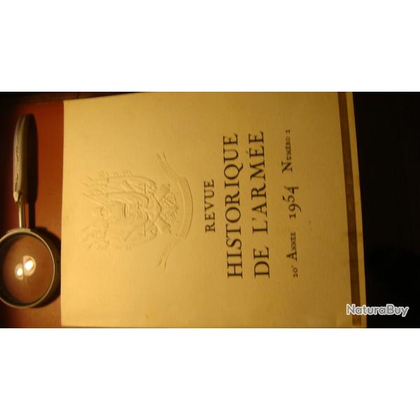 REVUE HISTORIQUE DE L'ARMEE 10e Anne  1954 Numro 1
