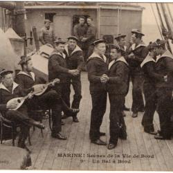 CPA - MARINE MILITAIRE - Scènes de la Vie de Bord - Un Bal a Bord N°1736