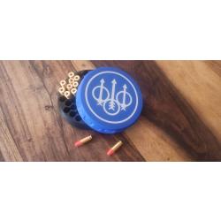 Boîte à munitions 9mm Logo Beretta. Très robuste couvercle à vis Dispo en 38 45acp 44mag 357mag etc.