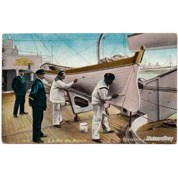 CPA - MARINE MILITAIRE - Scnes de la Vie de Bord - MATELOTS PEINTRES  N1730
