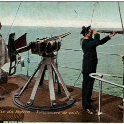 CPA - MARINE MILITAIRE - Scènes de la Vie de Bord - TIMONNIERS DE VEILLE  N°1734