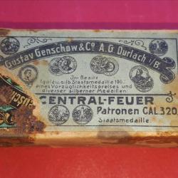 Boite complète non ouverte 50 Cartouches 320 PN fabrication allemande (Gustav Genschow &Co)