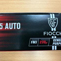 FIOCCHI  CAL 45 ACP 230GR FMJ VENDU PAR 10 BTES DE 50 BALLES FRAIS DE PORT OFFERT