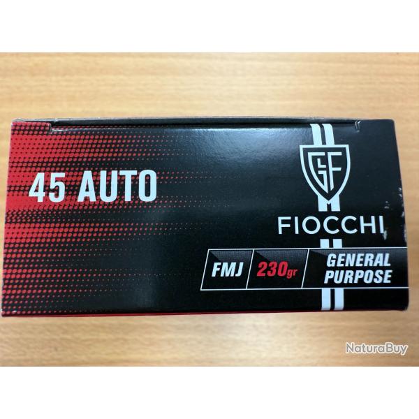 FIOCCHI  CAL 45 ACP 230GR FMJ VENDU PAR 10 BTES DE 50 BALLES FRAIS DE PORT OFFERT