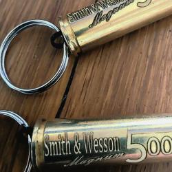 Porte clé cartouche 500 Smith & Wesson gravé