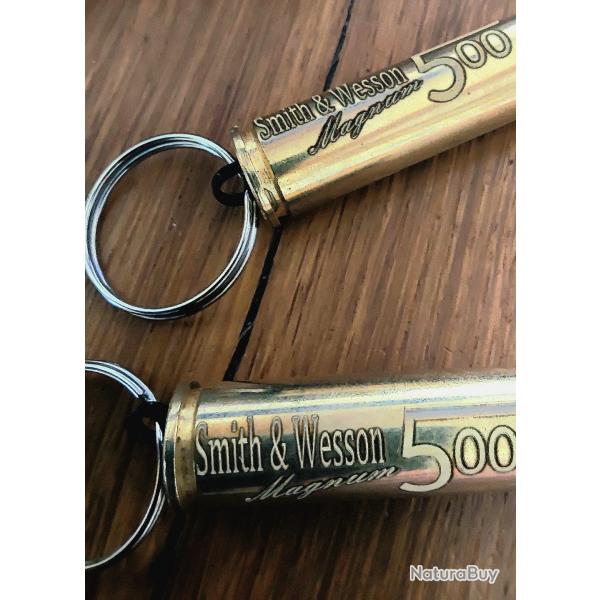 Porte cl cartouche 500 Smith & Wesson grav