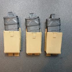 Wosport SRMP 3x Poches chargeurs + insert de rétention Coyote